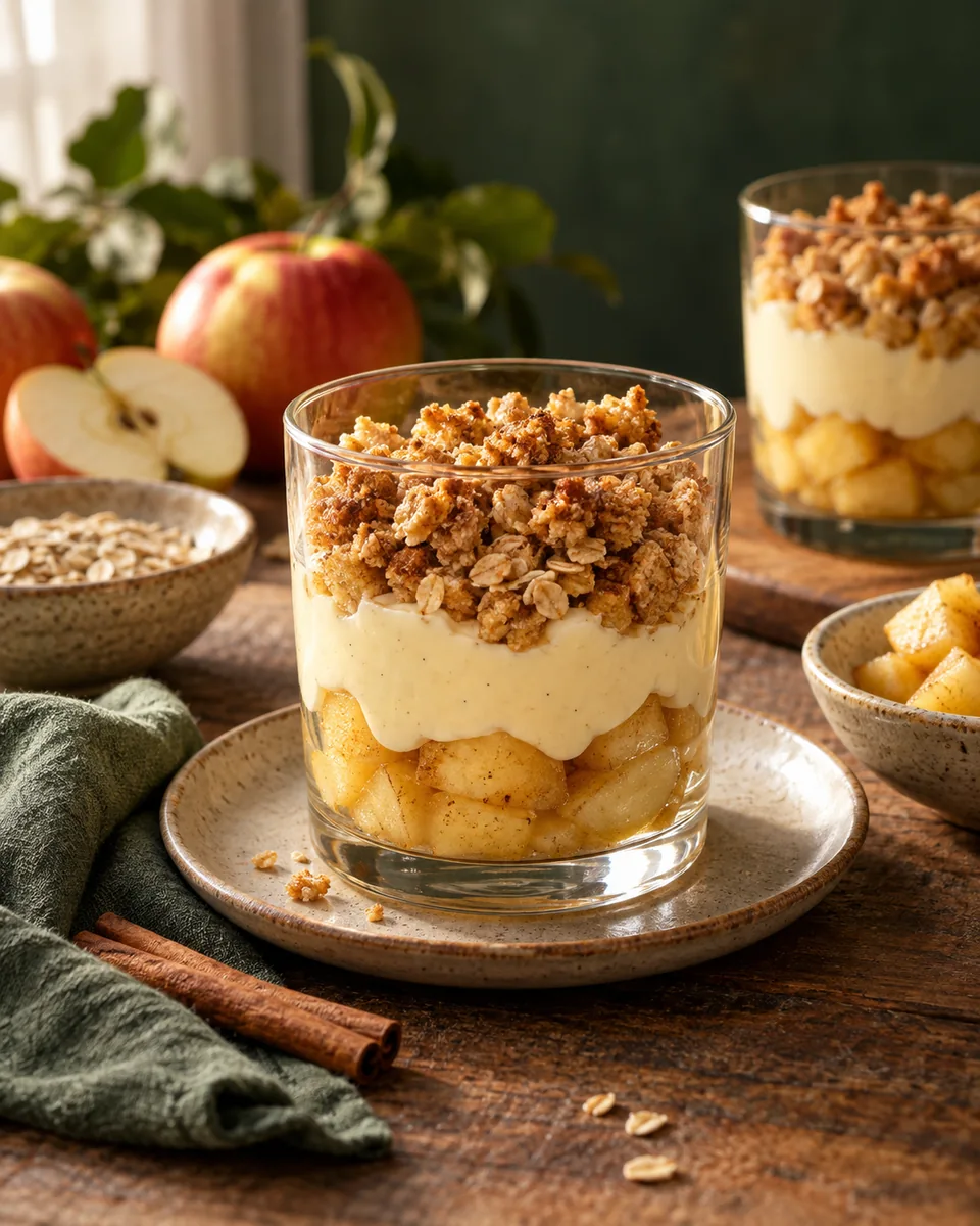 Bratapfel-Trifle im Glas