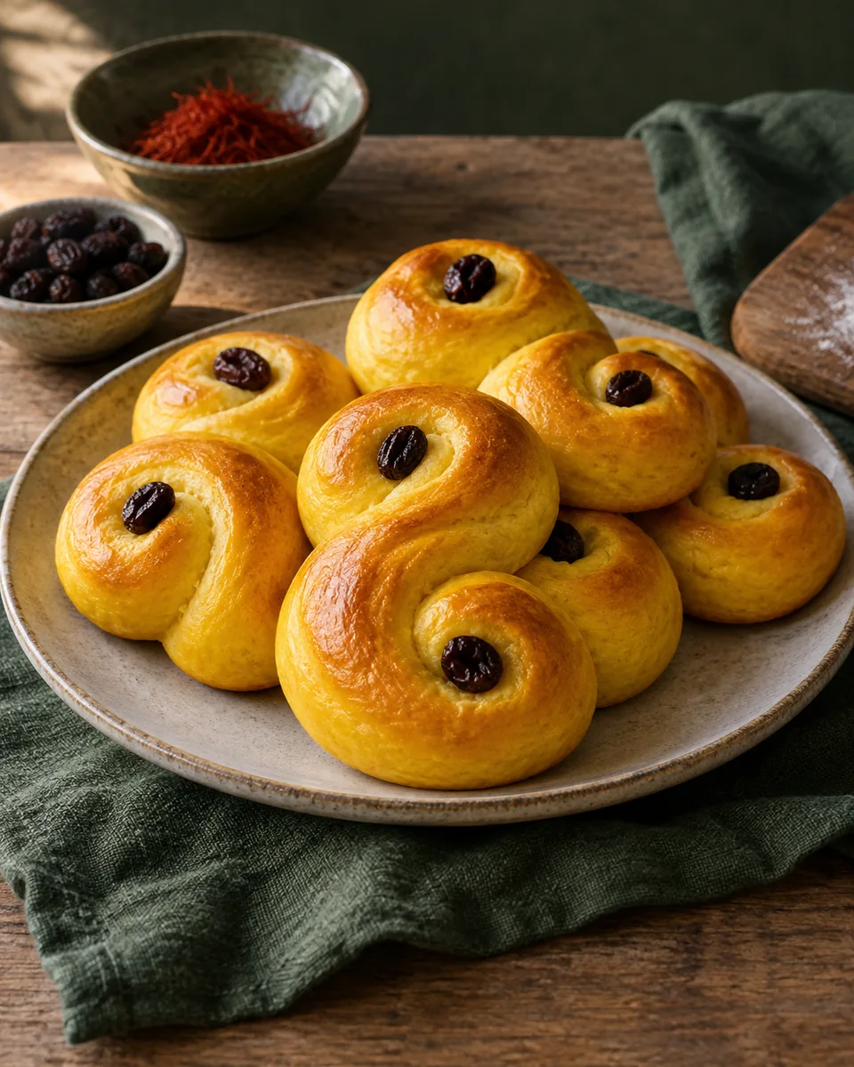Lussekatter mit Safran