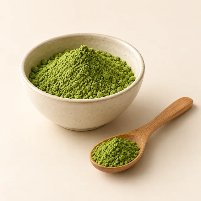 Eigene Illustration: Schale mit grünem Matchapulver