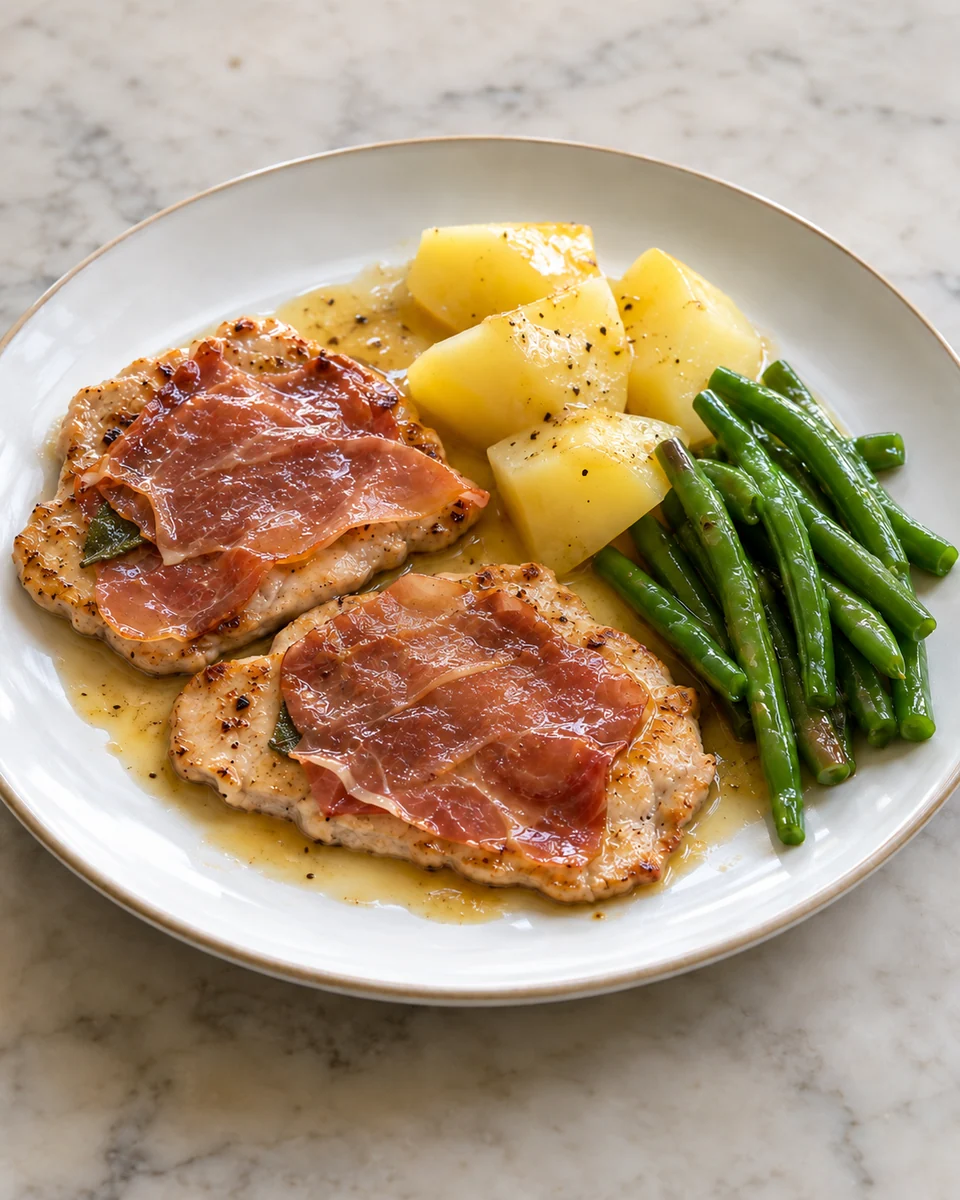 KI-generierte Darstellung: Puten-Saltimbocca.