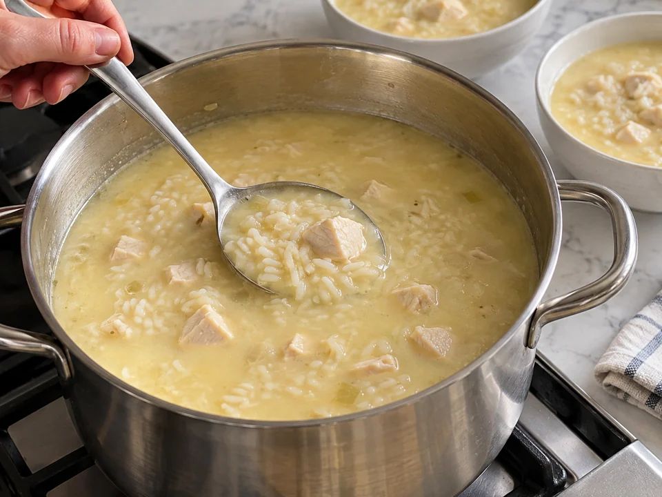 Die Suppe cremig binden