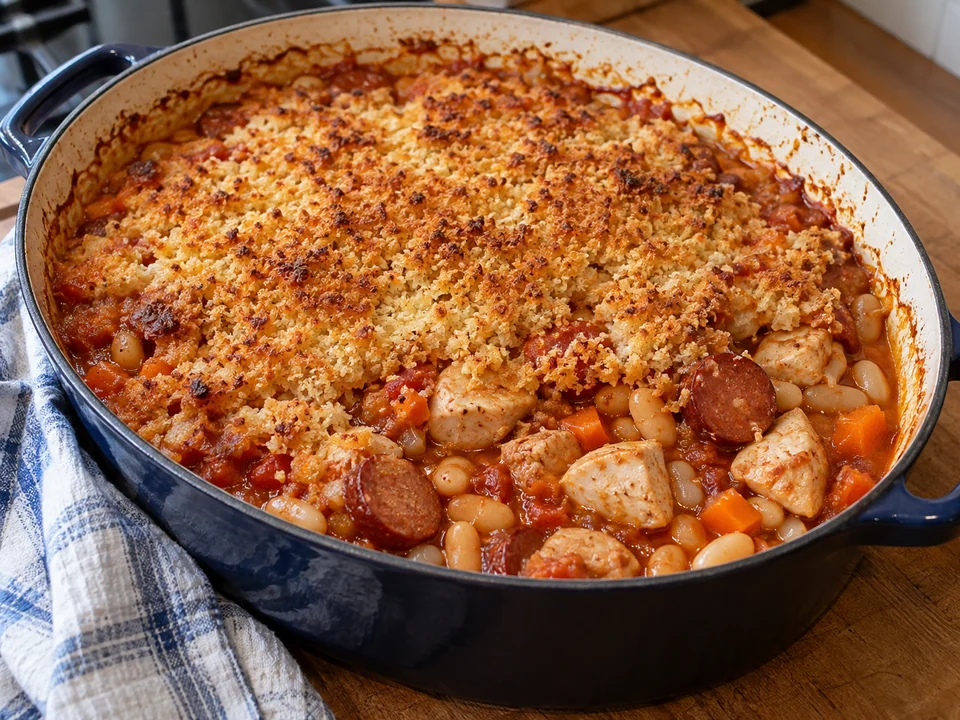 Eine dünne Bröselkruste backen