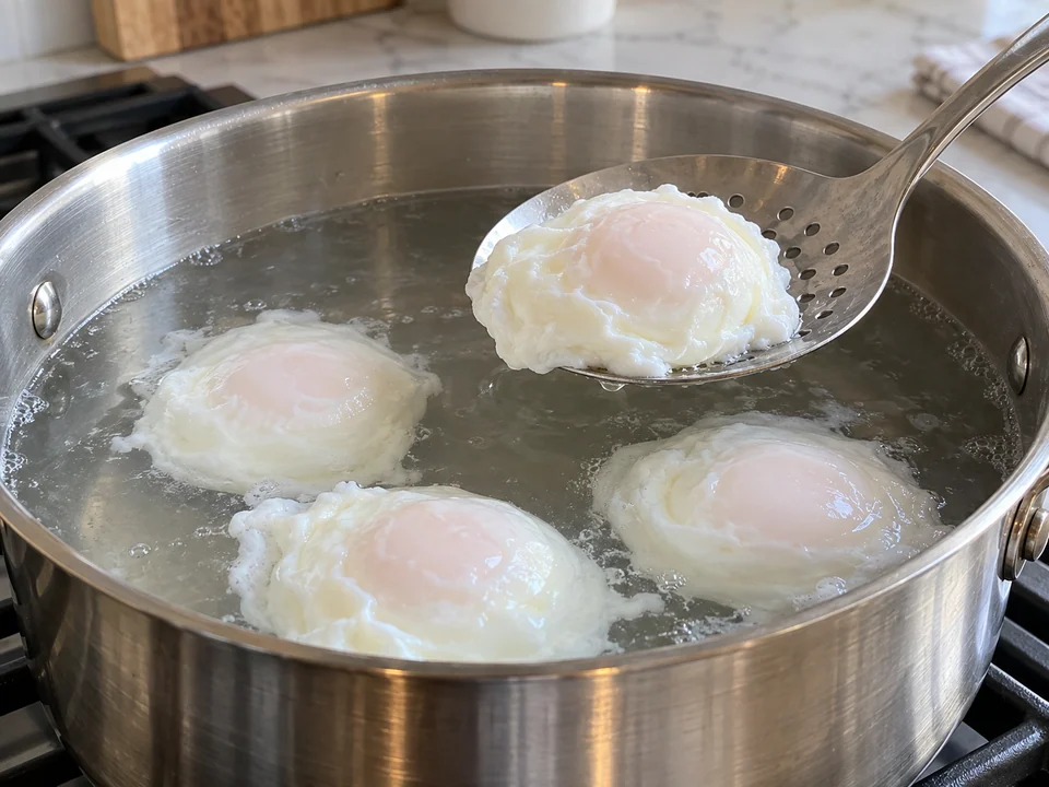 Eier in zwei Chargen gar ziehen lassen