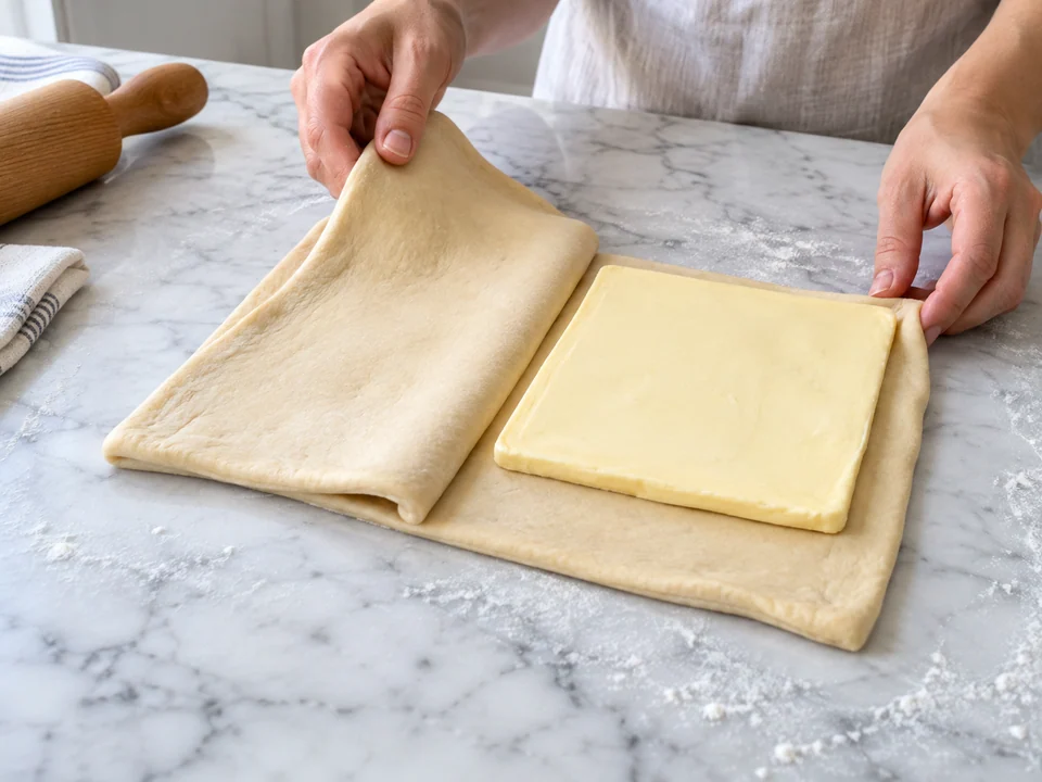 Butterplatte vorbereiten und einschlagen