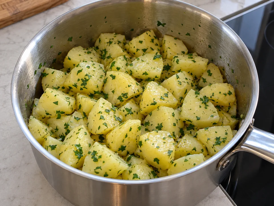 Petersilienkartoffeln garen