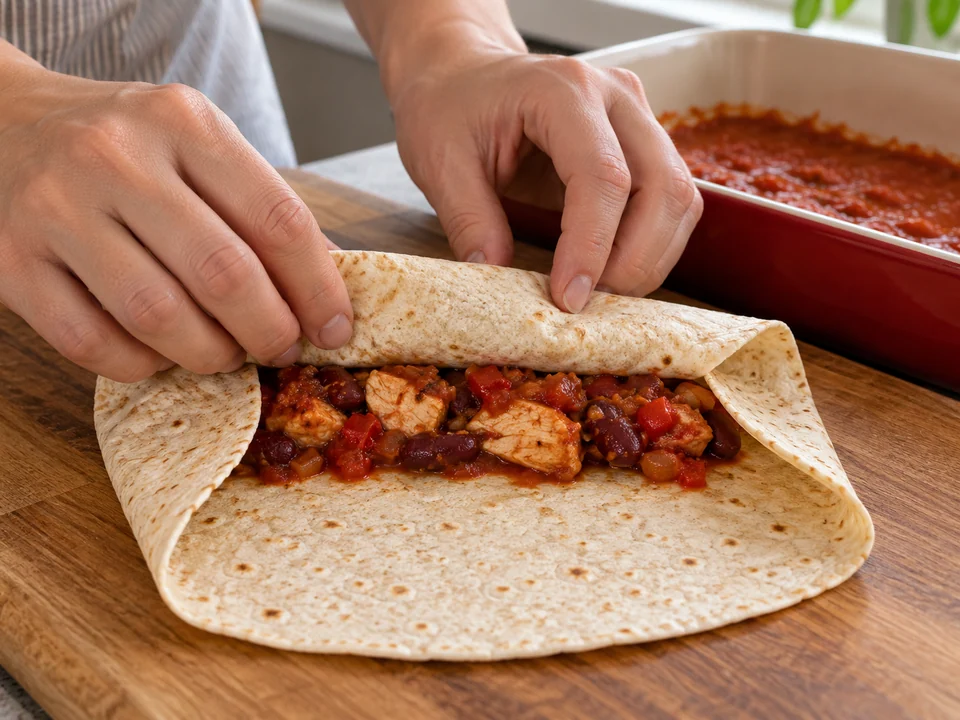 Tortillas weich machen und füllen
