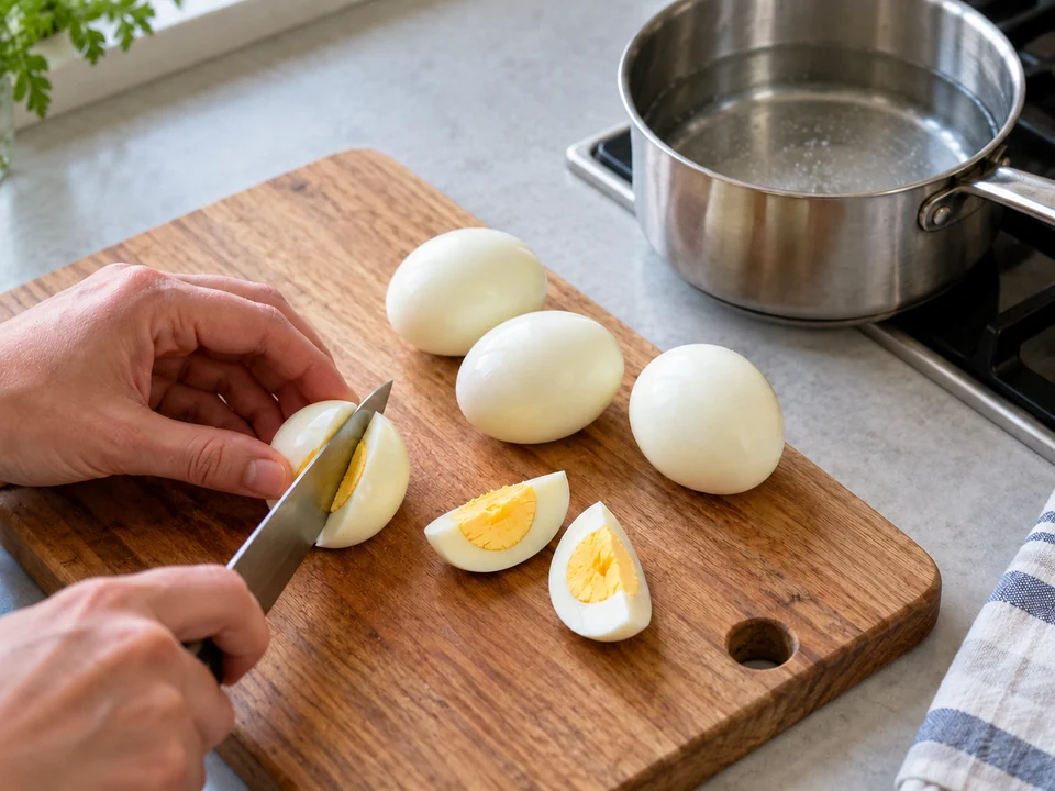 Eier hart kochen