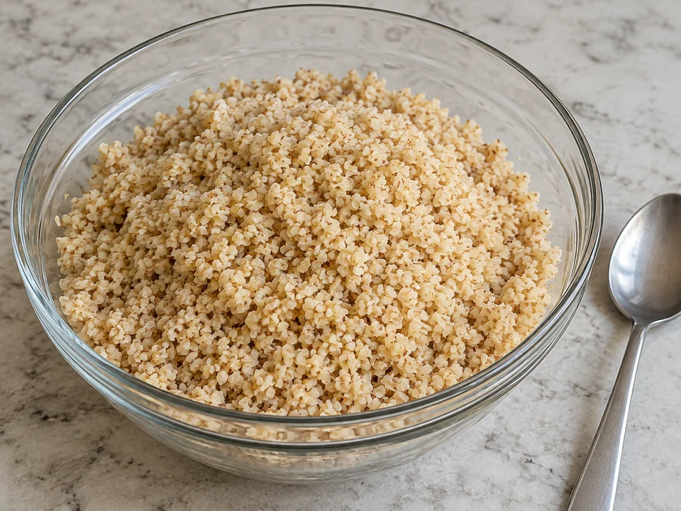 Feinen Bulgur quellen lassen