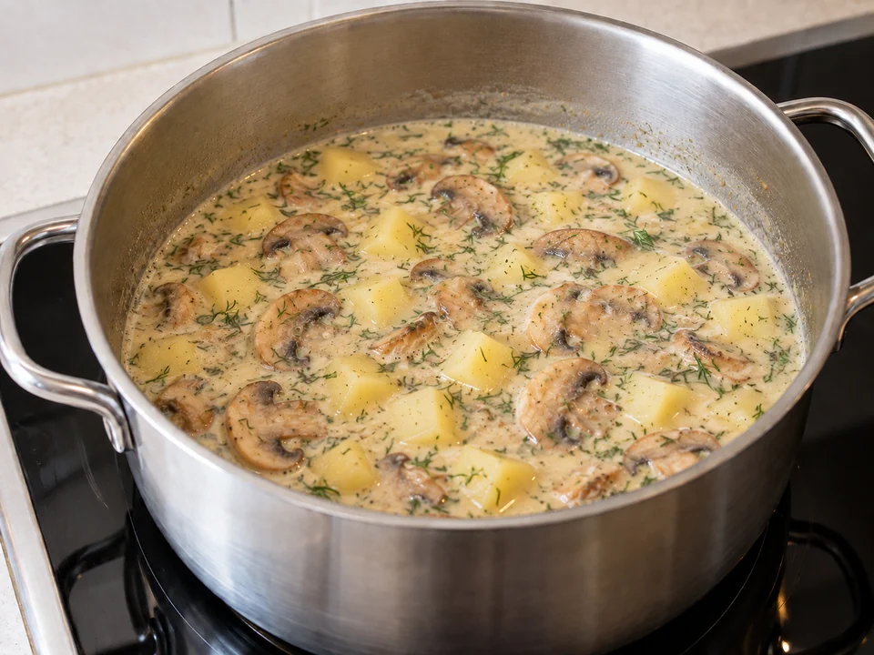 Süße, Säure und Dill einrühren