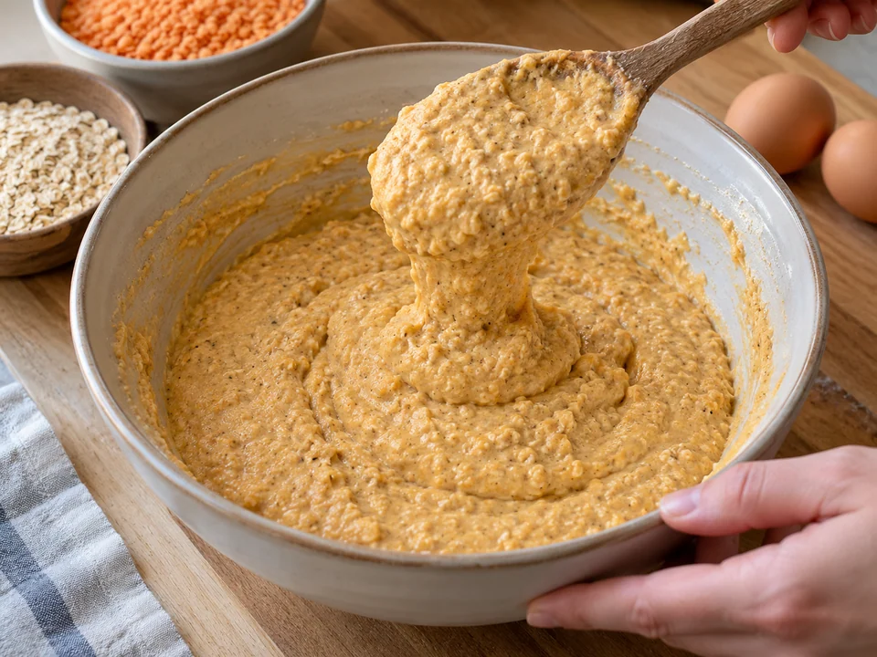 Gebundenen Waffelteig anrühren