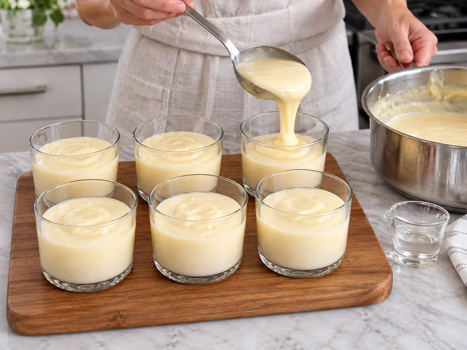 Pudding kochen und Rosenwasser dosieren