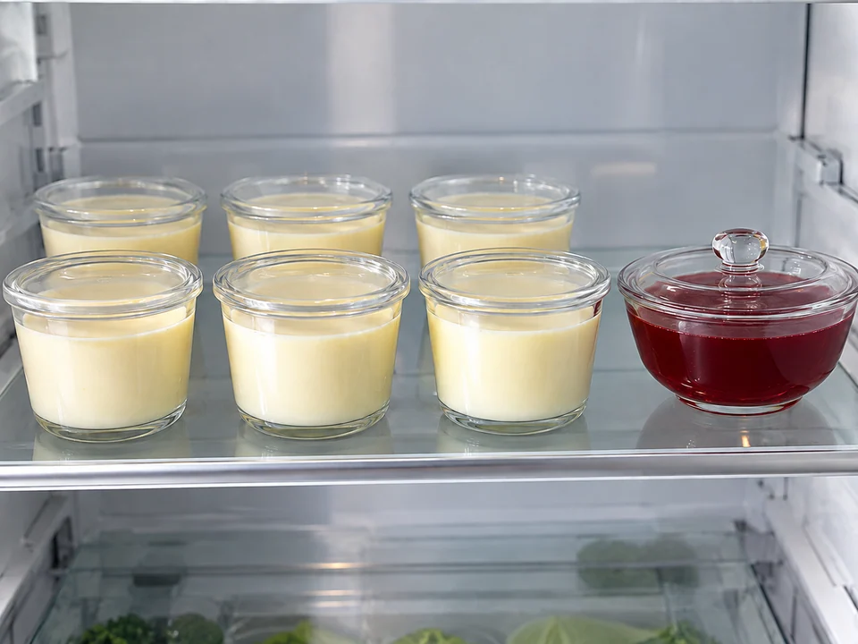 Pudding und Sauce zügig kühlen