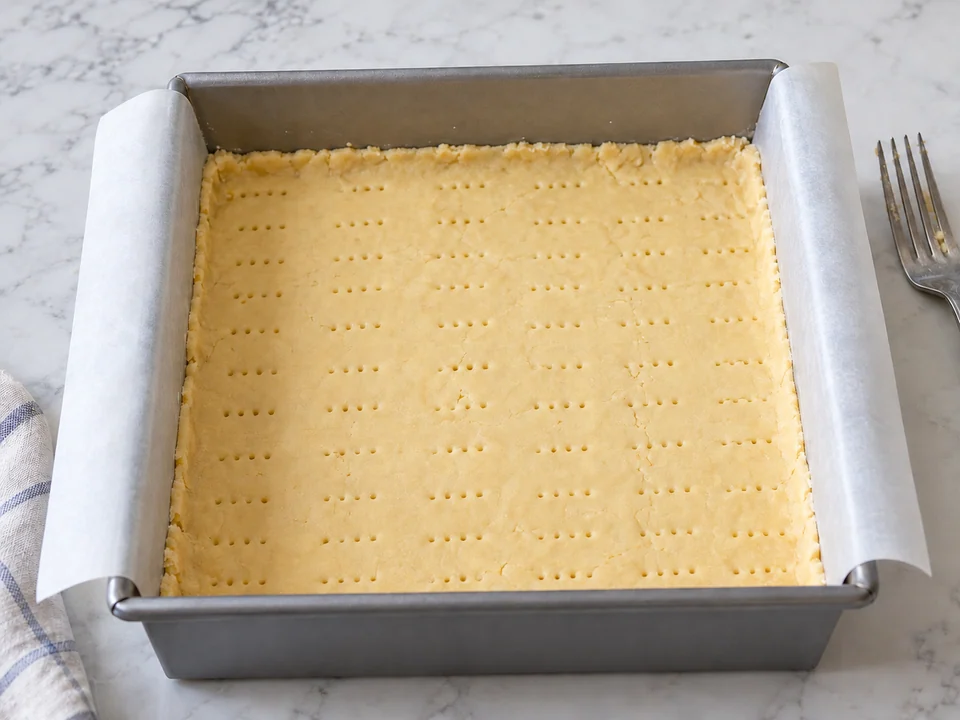 Shortbread-Boden formen