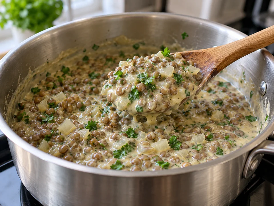 Senfsauce einrühren