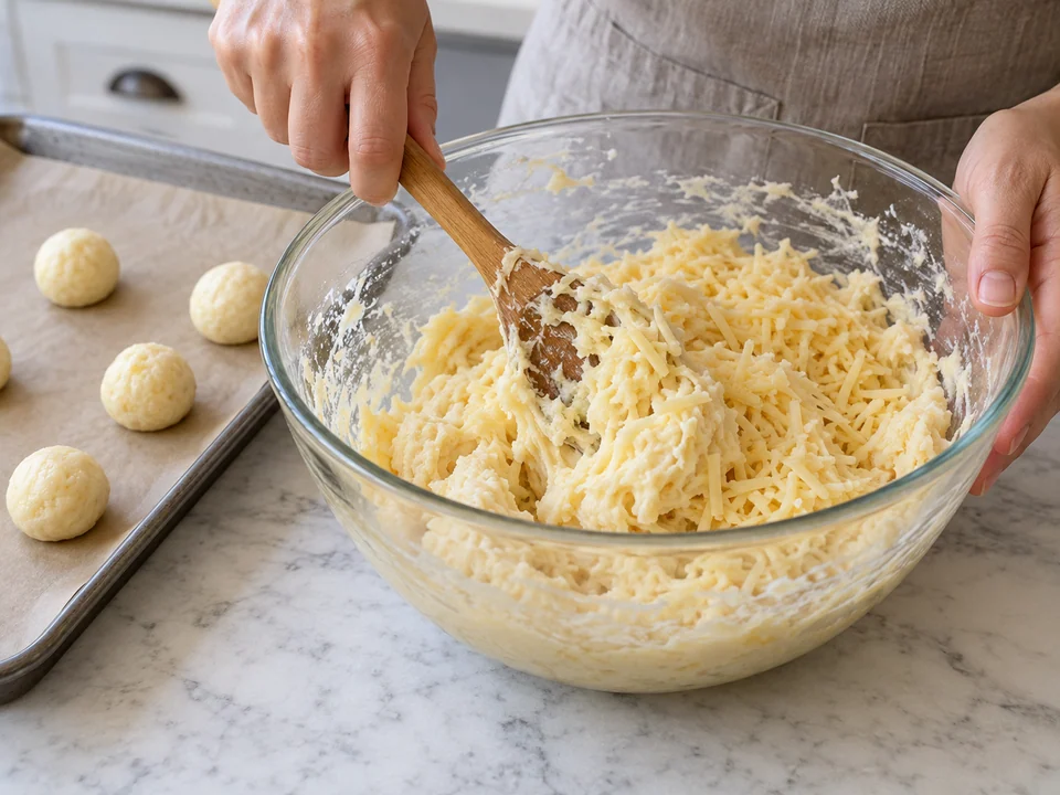 Käse einarbeiten und portionieren