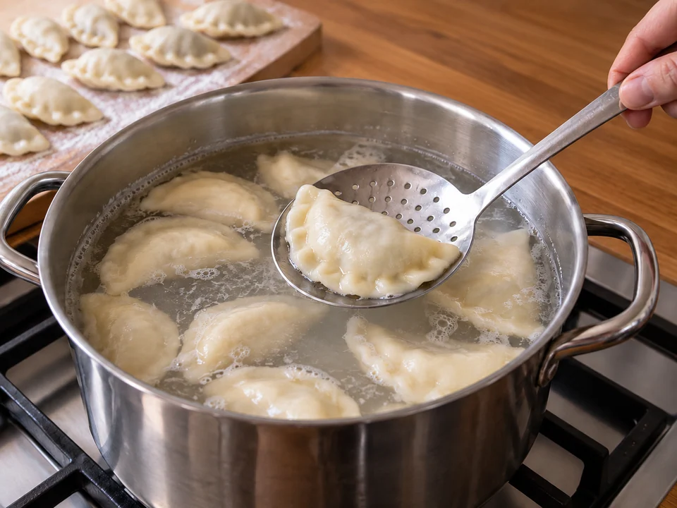 Pierogi sanft garziehen