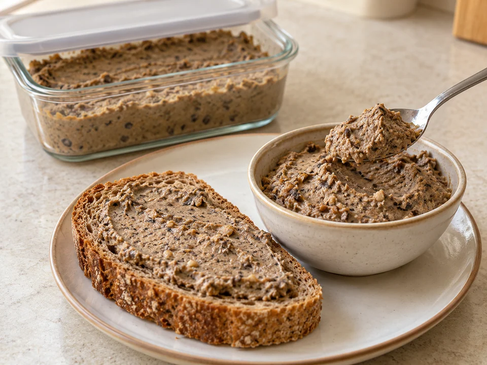 Kühlen und mit Brot servieren