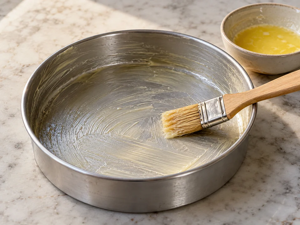 Form, Butter und Ofen vorbereiten