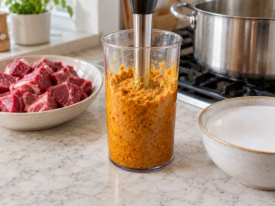 Gewürzpaste sehr fein herstellen