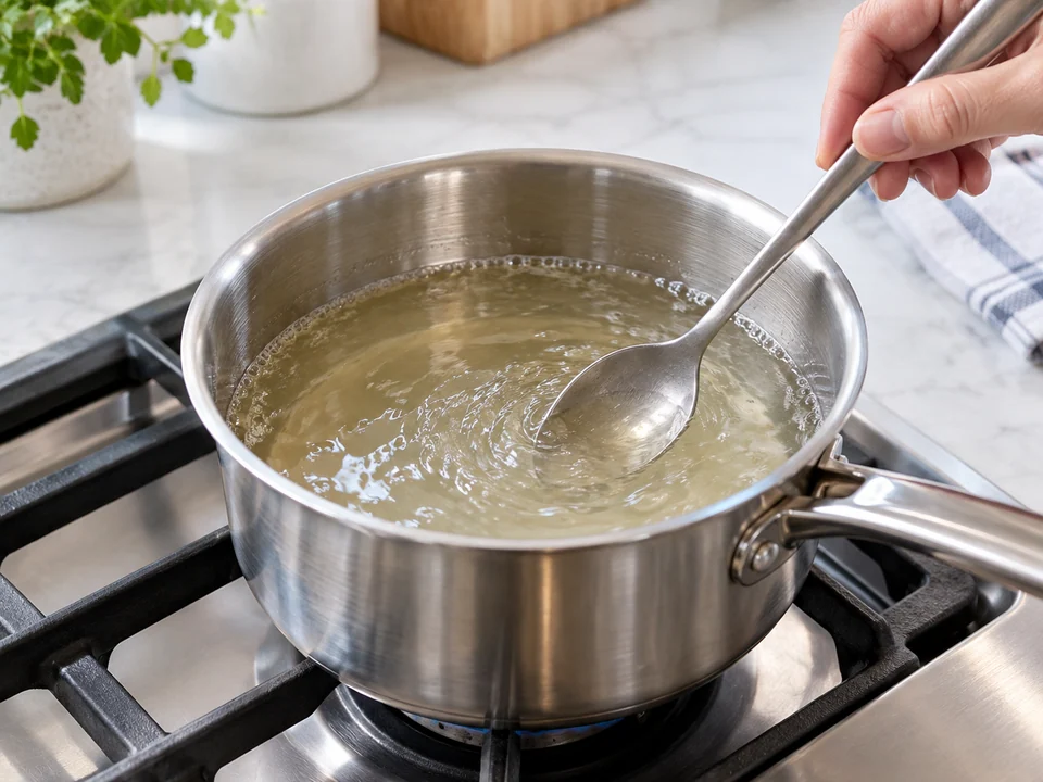 Sirup kochen und abkühlen