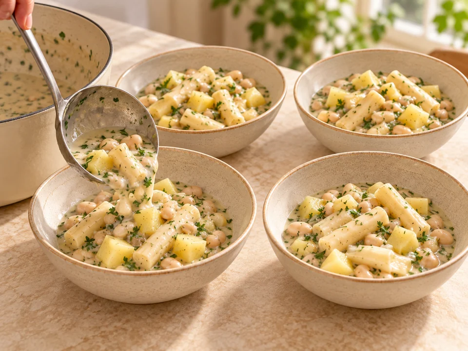 Das gesamte Ragout aufteilen