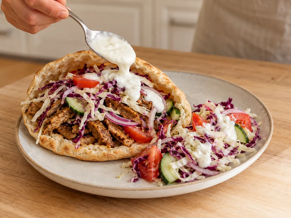 Döner und komplette Beilagen aufteilen